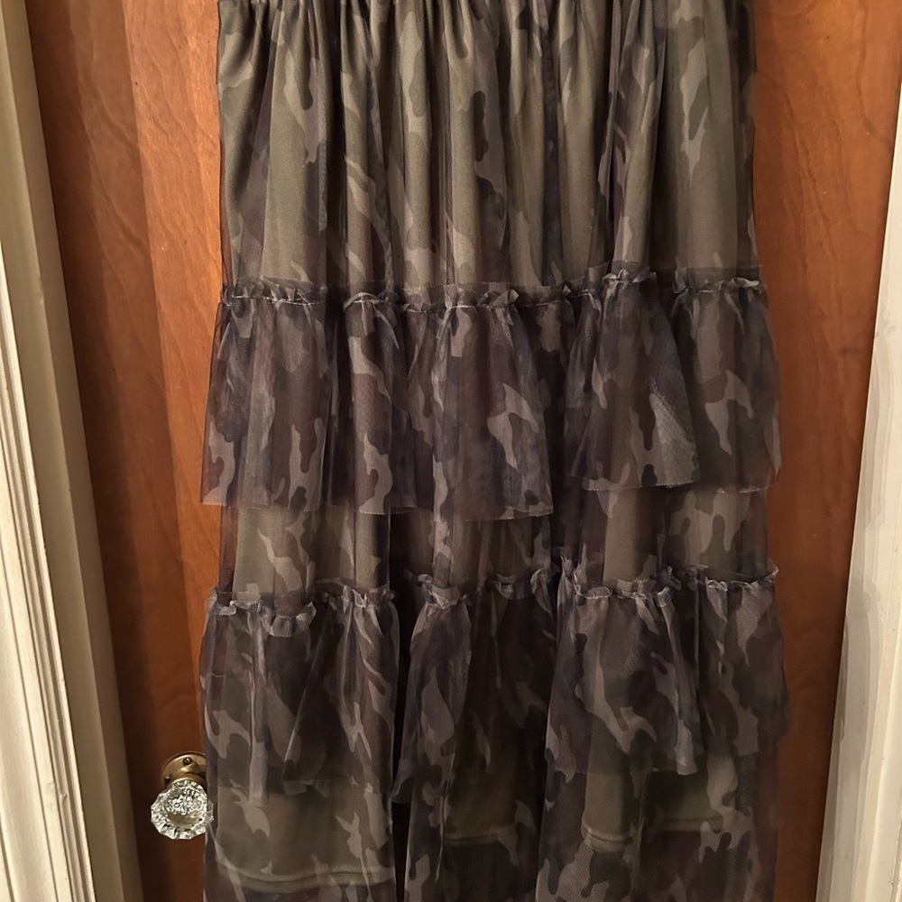 Army and Olive Colored Maxi Skirt w/Tiers!!